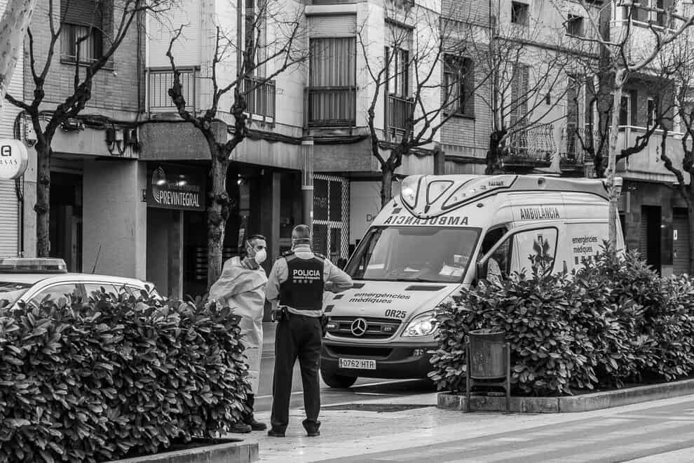 Emergències mèdiques recull possibles COVID+ a domicili durant els primers dies del confinament a Igualada. 13/03/2020 - Carles Ramos